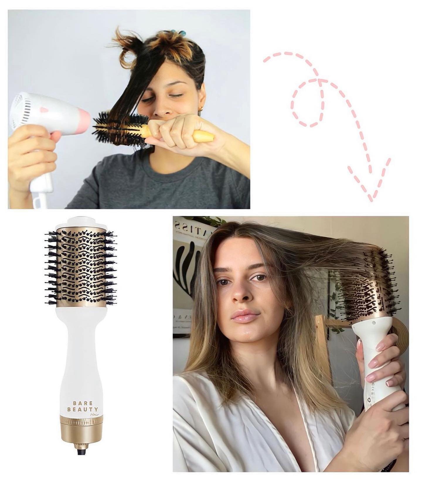 Hair Dryer Brush and Thermal Protector Spray